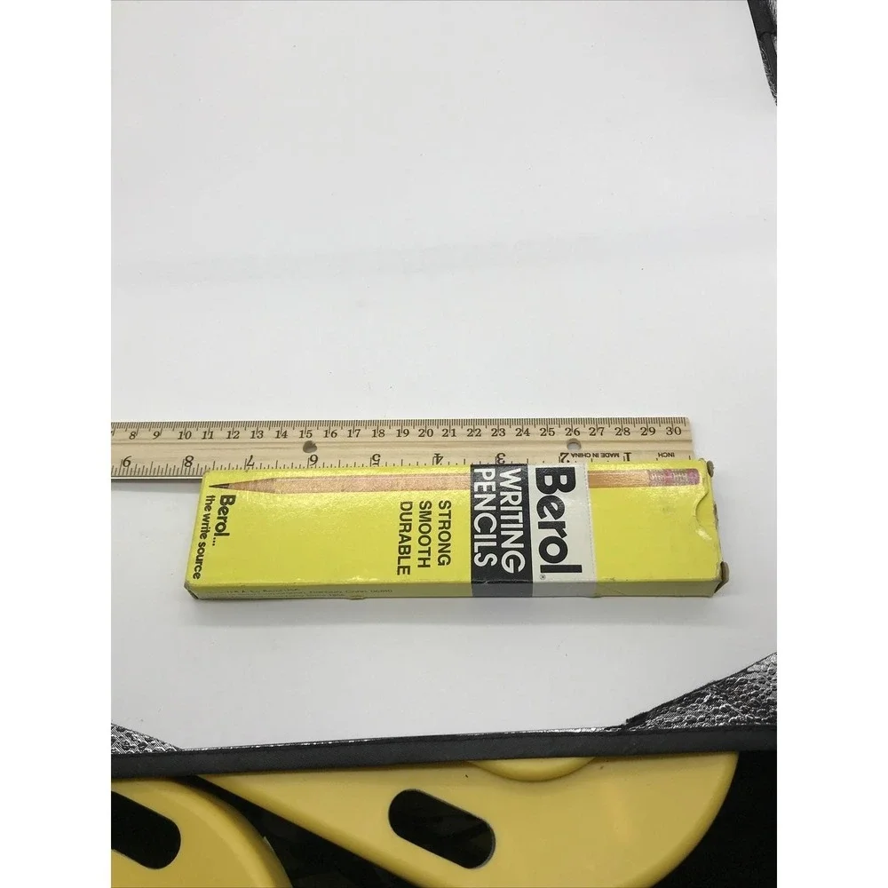 Vintage Berol Arcadia 167-2 Writing Pencils No 2 Medium Soft Yellow Box of 12